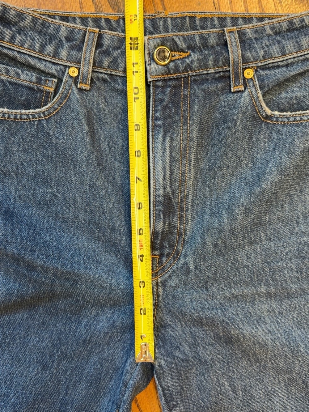 KHAITE Abigail High Rise Straight Leg Jeans Blue - Picture 7 of 7